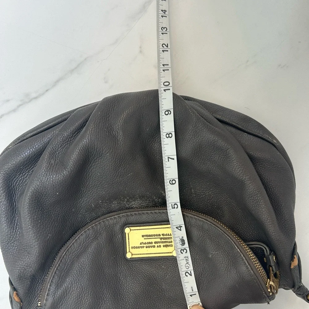 Marc Jacobs Leather Hobo with Gold Plaque - perfect companion for nights out!